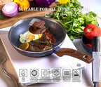 28cm Non-Stick Frying Pan with Lid | Granite Coated, Induction Compatible – Houszy
