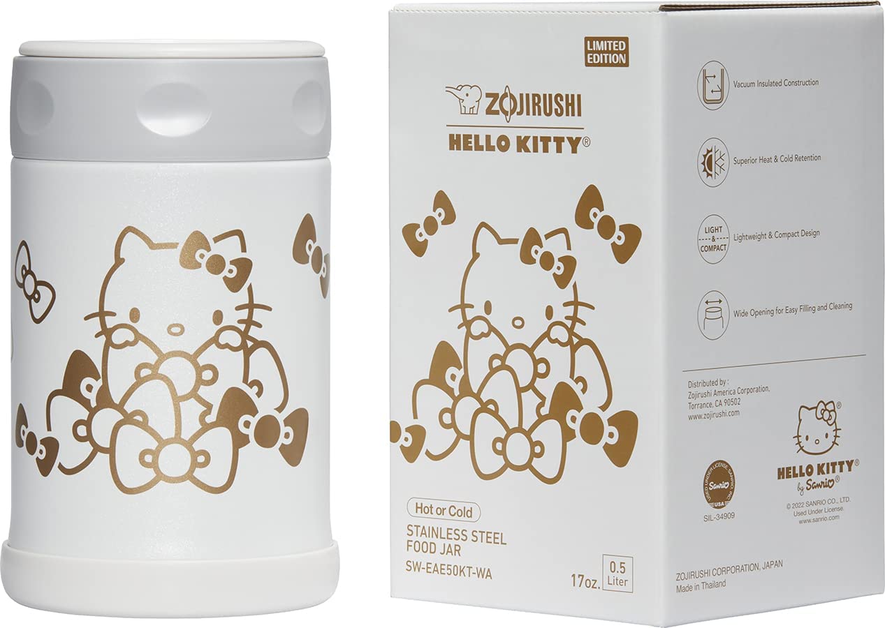 Zojirushi Stainless Steel Food Jar, 17-Ounce, Hello Kitty Collection