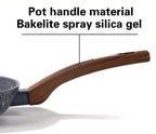 28cm Non-Stick Frying Pan with Lid | Granite Coated, Induction Compatible – Houszy
